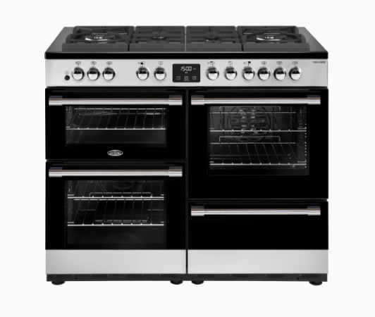 Belling BCC1100GTGSS 110cm CookCentre Deluxe Gas-Through-Glass Freestanding Cooker – Stainless Steel