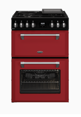 Belling BMR60DODFCHR 60cm Colour Boutique Mini Richmond Dual Fuel Freestanding Cooker – Chilli Red