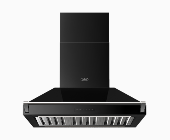 Belling BPC90BR 90cm Pyramid Canopy Rangehood – Gloss Black