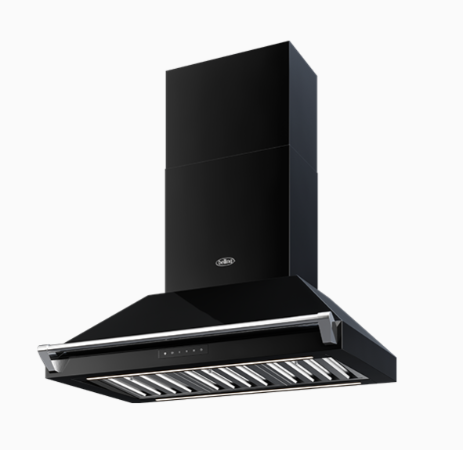Belling BPC90BR 90cm Pyramid Canopy Rangehood – Gloss Black