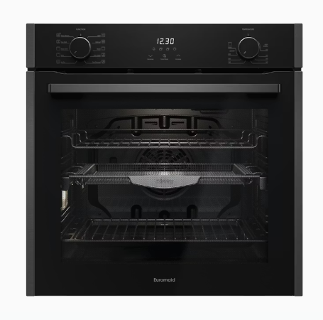 Euromaid EO610ATB 60cm 10 Function Built-In Oven with Air Fry – Dark Stainless Steel