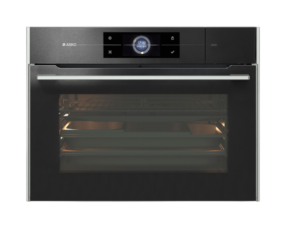 ASKO OCS8478G 45cm Built-In Combi Steam Oven – Soft Black Glass