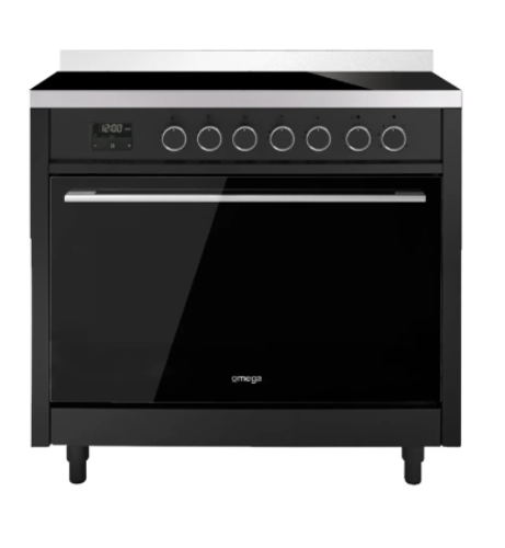 Omega OFOIC908BCOM 90cm Freestanding Cooker with Induction Cooktop - Freestanding Oven