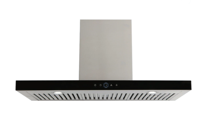 Technika TCR90BK 90cm Canopy Rangehood – Stainless Steel & Black Glass