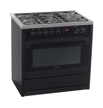 Technika TEG95TBK 90cm Dual Fuel Freestanding Cooker Matte Black