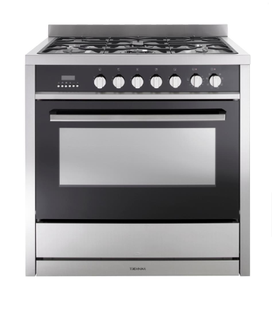 Technika TU950TME8BG 90cm Dual Fuel Freestanding Cooker – Stainless Steel & Black Glass