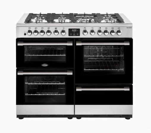 Belling BCC1100DFSS 110cm CookCentre Deluxe Dual Fuel Freestanding Cooker – Stainless Steel - Freestanding Oven