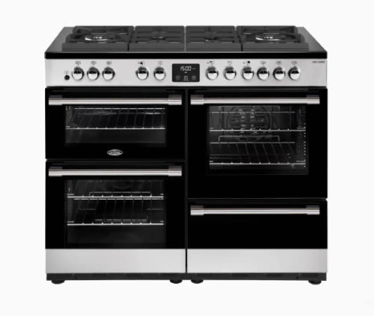 Belling BCC1100GTGSS 110cm CookCentre Deluxe Gas-Through-Glass Freestanding Cooker – Stainless Steel - Freestanding Oven