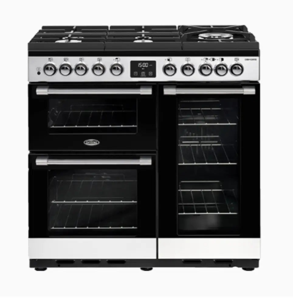 Belling BCC900GTGSS 90cm CookCentre Deluxe Gas-Through-Glass Freestanding Cooker – Stainless Steel - Freestanding Oven