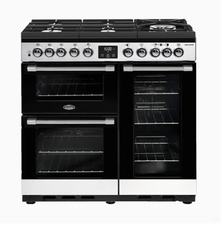 Belling BCC900GTGSS 90cm CookCentre Deluxe Gas-Through-Glass Freestanding Cooker – Stainless Steel - Freestanding Oven