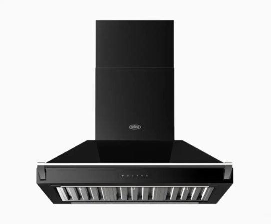 Belling BPC90BR 90cm Pyramid Canopy Rangehood – Gloss Black - Rangehoods
