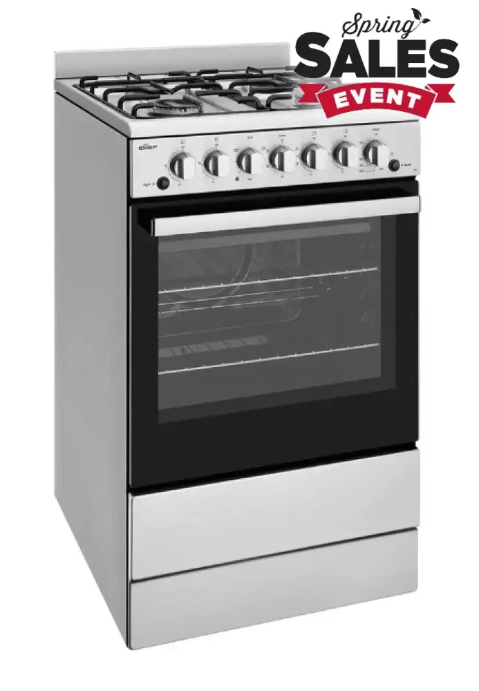 Chef CFG504SCH 54cm Stainless steel Freestanding Cooker Freestanding Oven