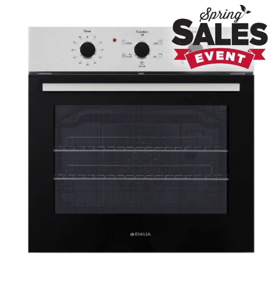 Emilia EMRENT65E 60cm Stainless Steel Electric Fan Forced Oven Built in Ovens