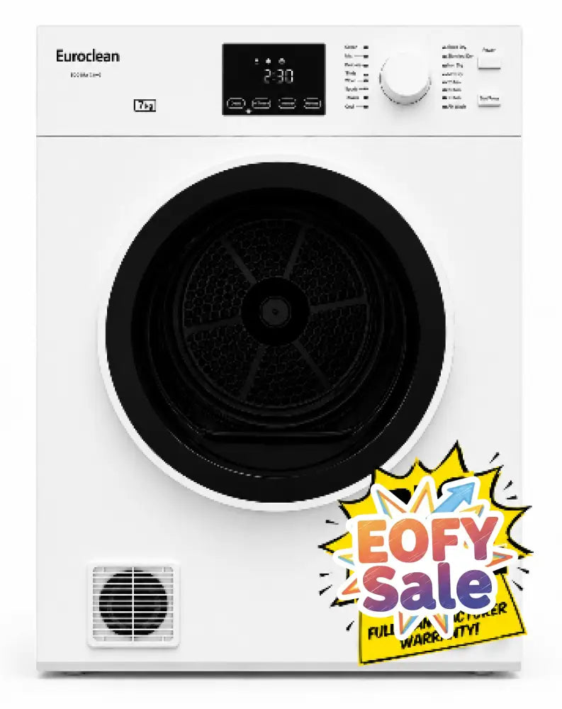 Euroclean ECDRY7KG 7kg Vented Dryer White - Vented Dryer
