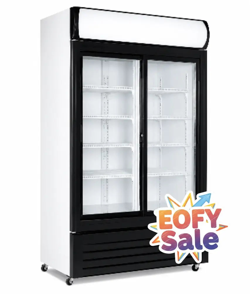 Eurotag EU1000 1000L Double Glass Door Display Fridge - Display Fridges
