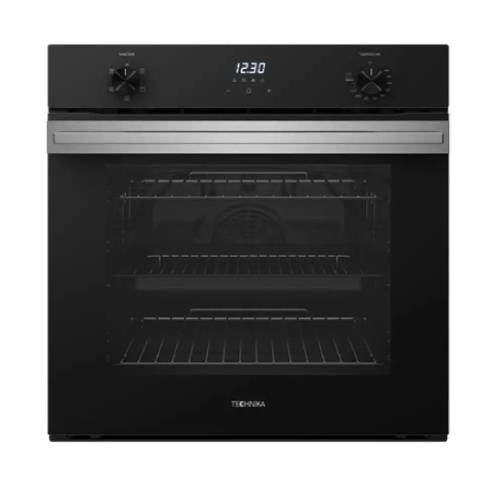 Technika TO605TX 60cm Built-In Multifunction Oven – Stainless Steel & Black Glass - Built in Ovens