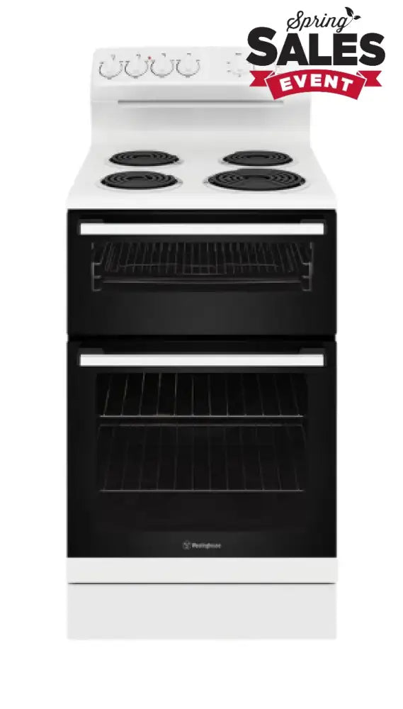 Westinghouse WLE522WC 54cm freestanding electric oven and coil cooktop white Freestanding Oven