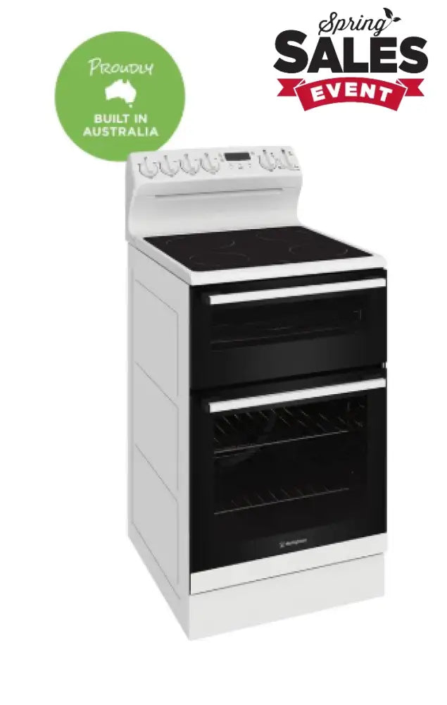 Westinghouse WLE543WCB 54cm freestanding electric oven and ceramic cooktop white Freestanding Oven