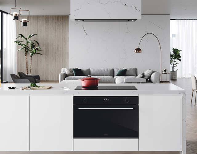 Belling BDO9608BK 90cm 8 Function Built-In Oven – Black Glass