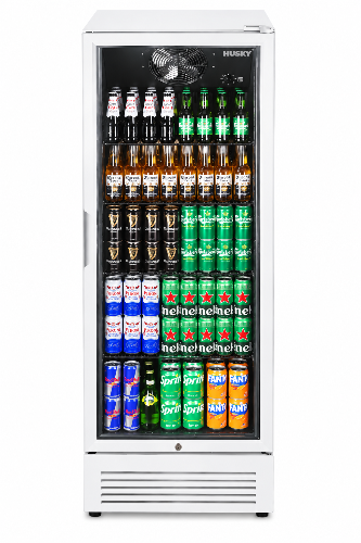 Husky C4HHMBWHAU 435L HomeBar Single Door Drinks Chiller – White