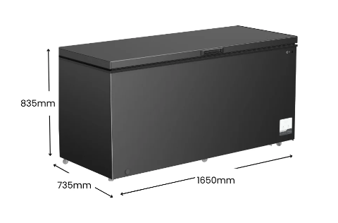 CHiQ CCF499BE 500L Hybrid Chest Freezer Black Freezer