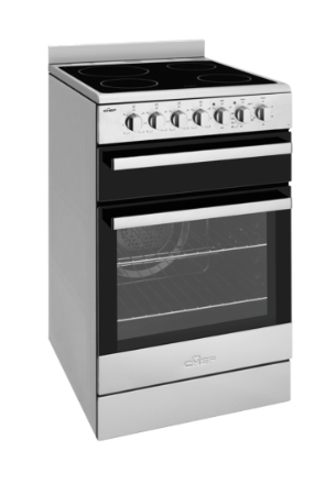 Chef CFE547SBB 54cm Freestanding Electric Cooker – Stainless Steel