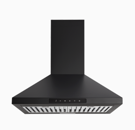 Euromaid CPT6MB 60cm Pyramid Canopy Rangehood – Matte Black