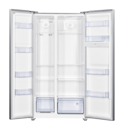 Coldstream CSH0-530-B – 532L Side-by-Side Fridge Freezer, 177cm H x 91cm W x 65cm D, Black Finish.