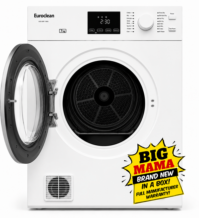 Euroclean ECDRY7KG 7kg Vented Dryer White - Vented Dryer