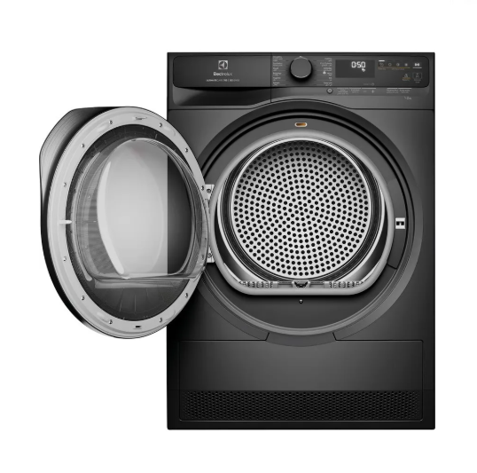 Electrolux EDH903R7SC 9kg UltimateCare 700 heat pump dryer with 3D Sense Dark Onyx