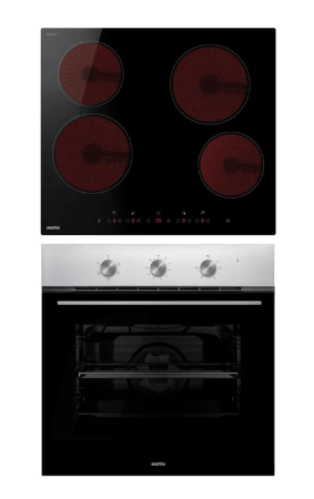 Esatto EOCC60 60cm Electric Oven & Ceramic Cooktop Pack - Built in Ovens