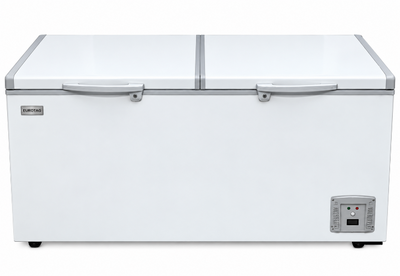 Eurotag EU-620 620L Commercial Chest Freezer with Solid Lift-Up Lids – White