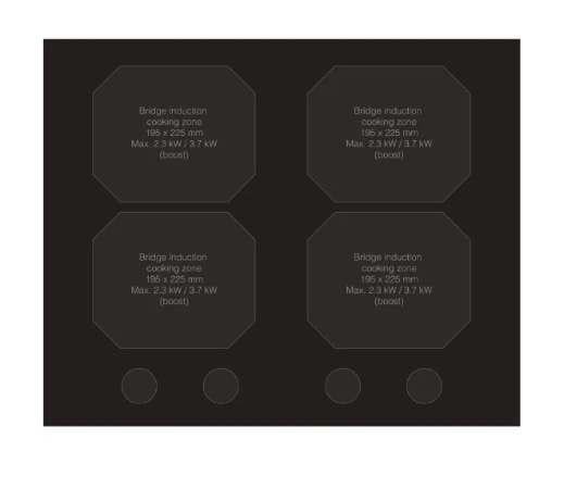ASKO HID654GC 60cm Celsius°Cooking™ 4 Zone Induction Cooktop – Black Ceramic Glass