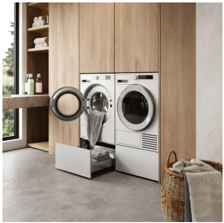 ASKO HP320W Hidden Helpers™ Laundry Pedestal with Pull-Out Storage Drawer – White