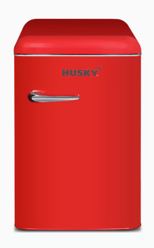 Husky HUSRET135RDHU 118L Retro Style Bar Fridge with Freezer – Red
