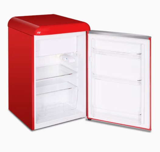 Husky HUSRET135RDHU 118L Retro Style Bar Fridge with Freezer – Red