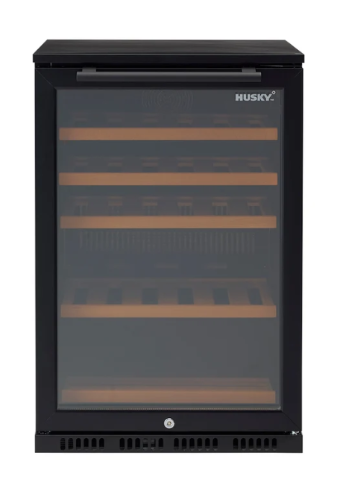 Husky HUSWSALFC1BK Riserva 104L Alfresco Single Zone Wine Fridge – Matte Black