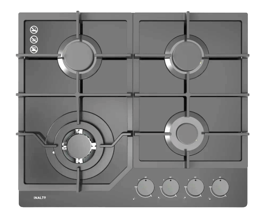 Inalto ICGG604W 60cm Gas on Glass Cooktop