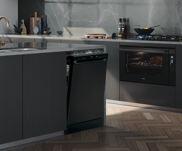 Technika TGDW6BK-2 60cm Freestanding Dishwasher – Black Stainless Steel
