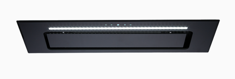 Euromaid UCG90B 90cm Deluxe Glass Undermount Rangehood – Black Glass