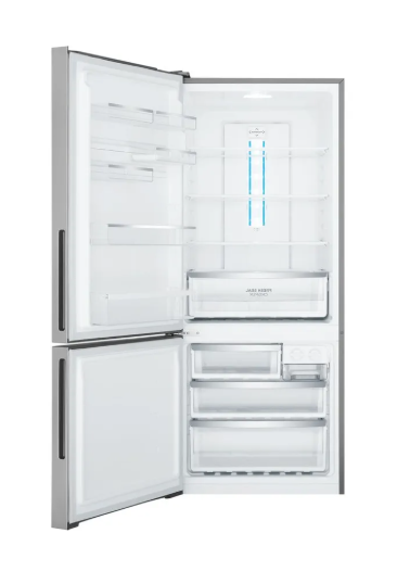 Westinghouse WBE4302ACL 425L bottom freezer fridge - Silver