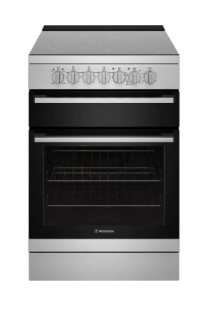 Westinghouse WFE642SCB 60cm freestanding electric oven and ceramic cooktop, stainless steel