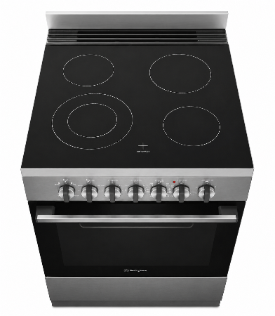 Westinghouse WFE646DSCB 60cm Freestanding Electric Oven with Ceramic Cooktop – Dark Stainless Steel