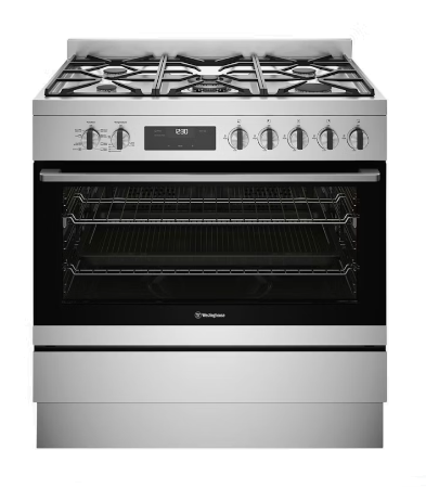 Westinghouse WFE9515SD 90cm dual fuel freestanding oven, stainless steel