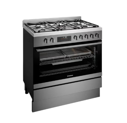 Westinghouse, WFEP9717DD, 90cm dual fuel pyrolytic freestanding oven with AirFry, dark stainless steel