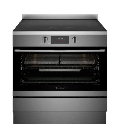 Westinghouse WFEP9757DD 90cm electric pyrolytic freestanding oven with AirFry, dark stainless steel