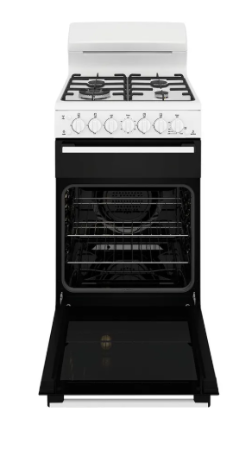 Westinghouse WLG512WCH 54cm freestanding gas oven and gas cooktop, white
