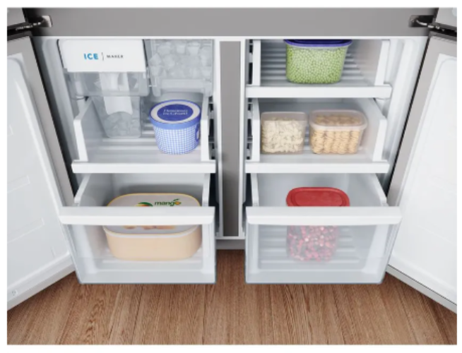 Westinghouse WQE5750BB 564L Quad Door Fridge – Matte Charcoal Black