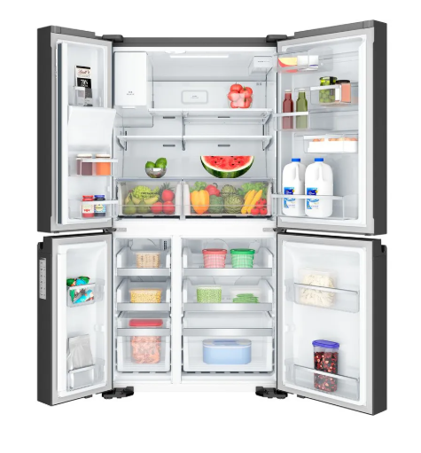 Westinghouse WQE6170BB 609L Quad Door Fridge - Matte Black Refrigerator