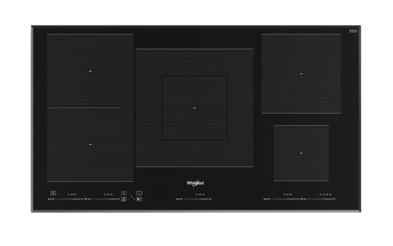 Whirlpool WT1090BAUS 90cm 5 Zone Induction Cooktop with FlexiSide & 6th SENSE – Black Glass
